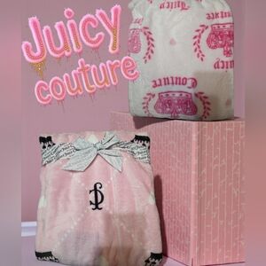Juicy Couture Pink Or White Blanket Throws New 2 Stlyes To Choose